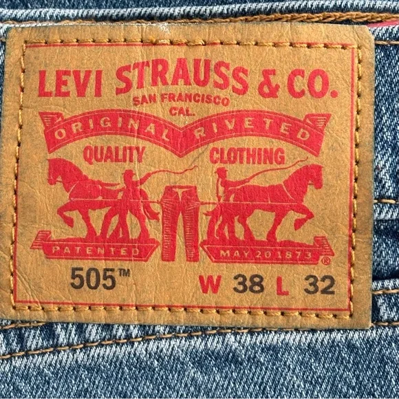 Levi's 505 Men's Jeans Size 38x32, Blue, Regular Straight, Denim. BRAND NEW. - Picture 11 of 12